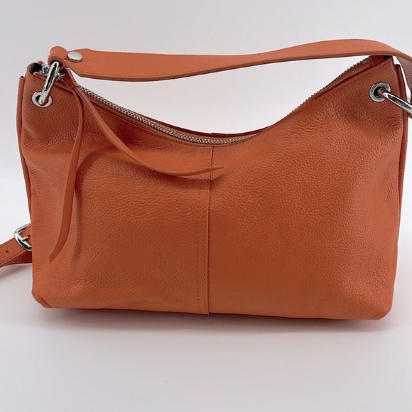 NEW & Other Stories Soft Leather Crossbody Shoulder Bag Orange - Picture 3 of 11